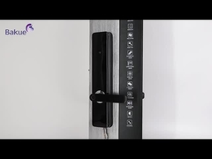 Hitam Smart Standar Eropa Mortise Door Lock APP Fungsi Wifi