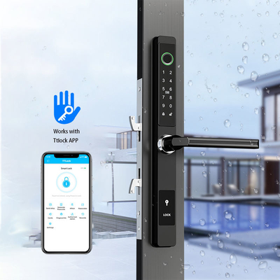 Kunci Pintu Kontrol Aplikasi Jari Aluminium Bluetooth Waterproof IP65
