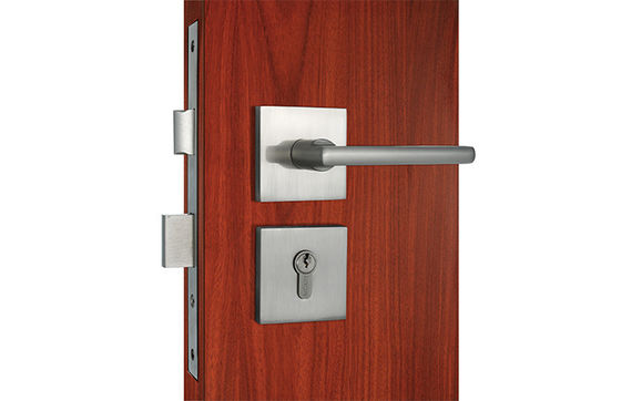Entry Satin Nikel Lever Modern Mortise Lockset Handle Paduan Seng