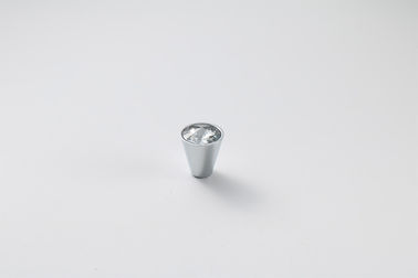 Single Hole Glass Diamond Furniture Handle And Knobs Untuk Lemari / Laci