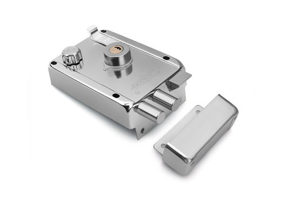 Penguncian pintu stainless steel antique rim lock dengan kunci silinder ganda