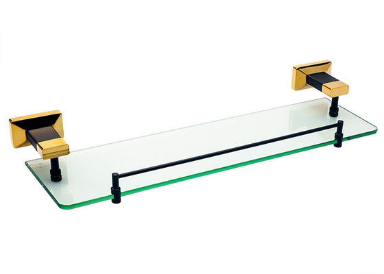 Emas Modern Glass Rak / Wall Mount Toothbrush Holder Aksesoris Kamar Mandi