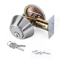 Keamanan tinggi SUS304 Single Cylinder Deadbolt Door Locks Plated Nickel Finish