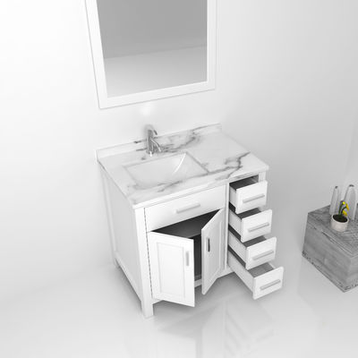 Putih Solid Kayu Kamar Mandi Lemari Vanity / lemari wastafel wastafel