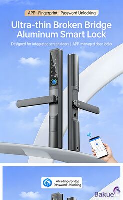 Kunci Pintu Digital Cerdas Baterai AA Kunci Pintu Cerdas Kunci Tinggi Ultra Layar Kunci Ultra Tipis 25mm Perangkat Akses Pintu