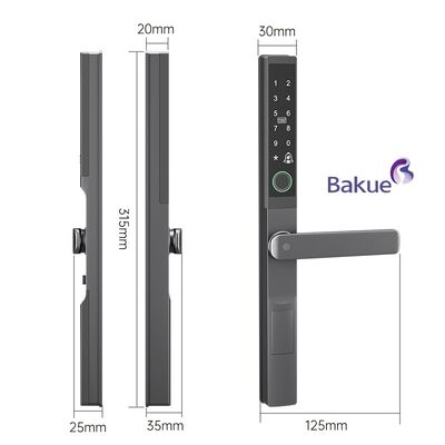 Kunci Pintu Fringerprint Aluminium Dengan 4 Pcs Sistem Kontrol Akses Berfungsi Baterai AA Untuk Perlindungan yang Ditingkatkan Kunci Pintu Digital Cerdas