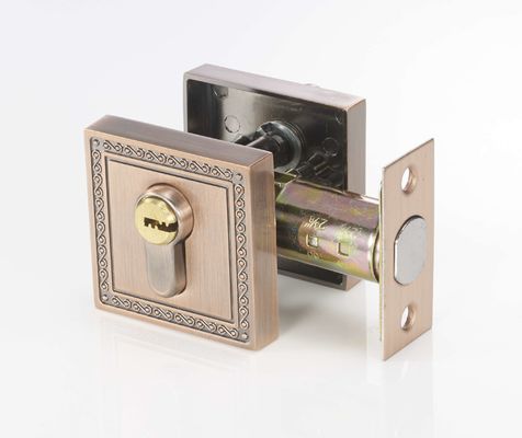 Polished Brass Square Deadbolt Lock Tembaga antik