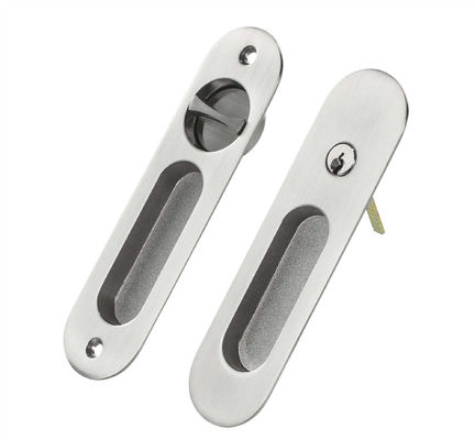 11mm Groove Deep Sliding Door Lock Zinc Alloy Material Sliver Warna