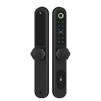 Sidik jari Frame Aluminium Bluetooth APP Kunci Pintu Dengan Kartu Kode