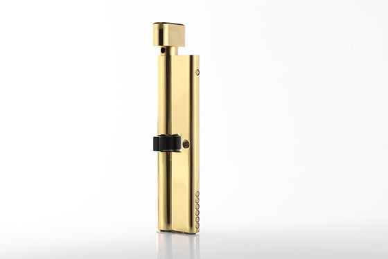 Golden Brass Door Lock Cylinder 110mm Keamanan Tinggi Dengan Thumbturn