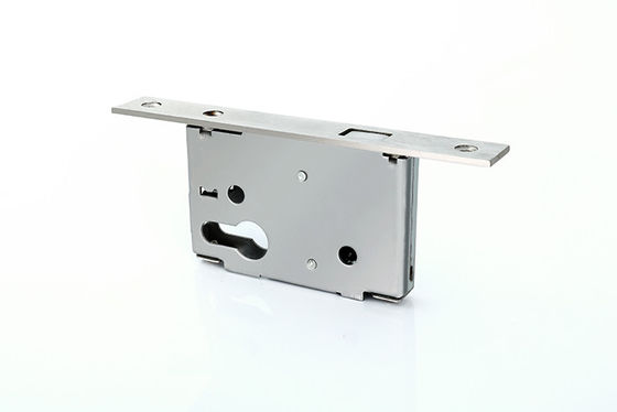 Keamanan Pintu Geser Mortise Kunci Tubuh Perak Dengan Seng Alloy Hook