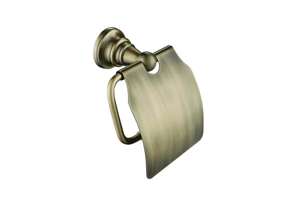 Aksesoris kamar mandi tahan lama Single Roll Toilet Paper Holder dengan penutup
