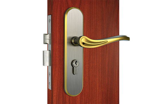 PVD Finishing Door Lock Mortise Lever Handle Solid Zinc 3 Kunci Tembaga