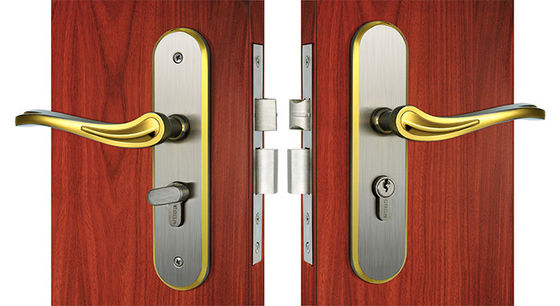 PVD Finishing Door Lock Mortise Lever Handle Solid Zinc 3 Kunci Tembaga
