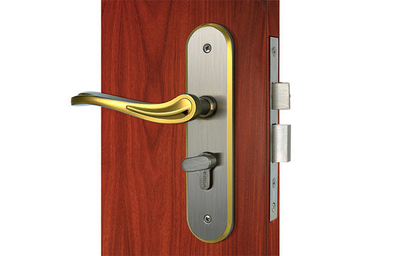 PVD Finishing Door Lock Mortise Lever Handle Solid Zinc 3 Kunci Tembaga