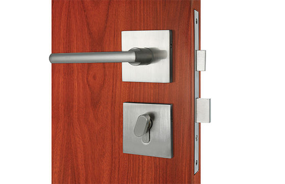 Entry Satin Nikel Lever Modern Mortise Lockset Handle Paduan Seng
