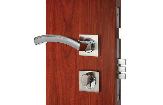 Chrome Lever Handle On Rose Mortise Lockset Penggantian Paduan Seng