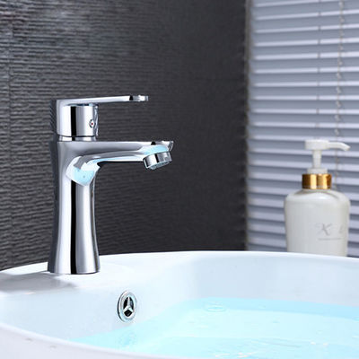 Handle Single Hole Sink Faucet Deck Dipasang Tap Kamar Mandi Kuningan