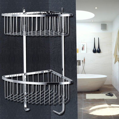 Shower Corner Basket Barang kamar mandi Satin stainless steel Finishing