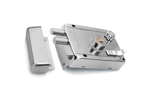 Penguncian pintu stainless steel antique rim lock dengan kunci silinder ganda