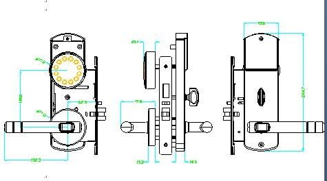 INTERTEK Plated Gold Zinc Alloy Elektronik Kunci Pintu Dengan Kartu / Kunci Buka Jalan