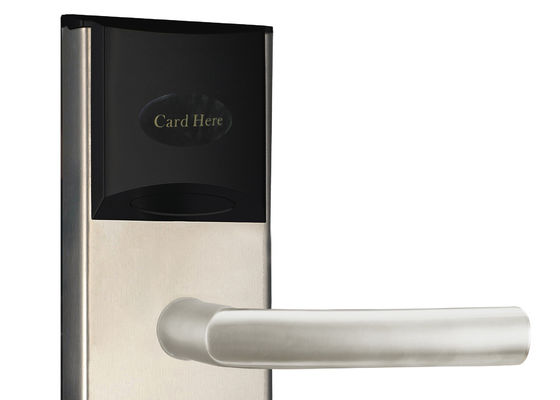 High Security Electronic Card Door Lock Untuk Masuk Hotel 62.5mm Jarak Pusat