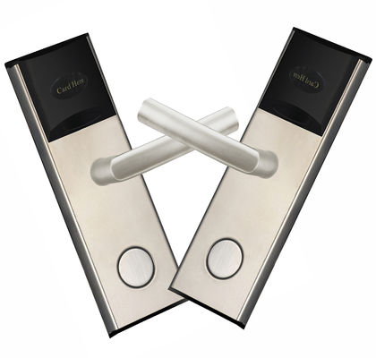 High Security Electronic Card Door Lock Untuk Masuk Hotel 62.5mm Jarak Pusat