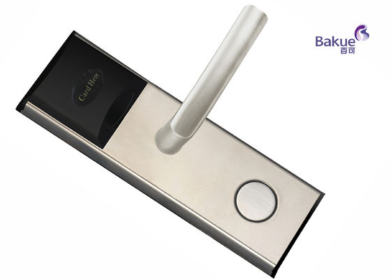 High Security Electronic Card Door Lock Untuk Masuk Hotel 62.5mm Jarak Pusat
