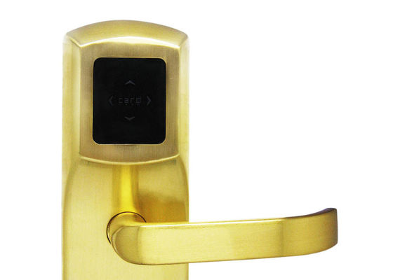 Kartu Elektronik Kunci Pintu Hotel Plating Emas Finishing Fits Ketebalan Pintu 38 - 50mm