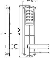 ANSI 50mm Keamanan Elektronik Kunci Pintu Untuk Wireless Light Switch