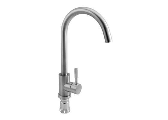 SUS304 Stainless Steel Pull Out Faucet Dapur Dengan Satu Genggam