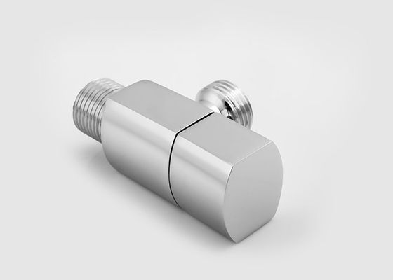 Spesial berbentuk Double Head Sink Faucets Angle Valve Hanya / Plat Chrome