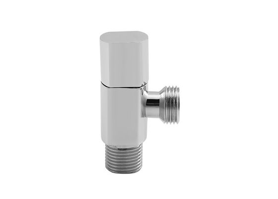 Spesial berbentuk Double Head Sink Faucets Angle Valve Hanya / Plat Chrome