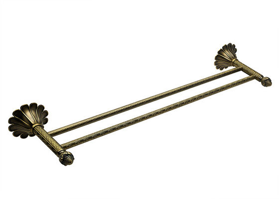 Desain Modern 886g Ringan Double Towel Bar Antique Brass Kamar Mandi