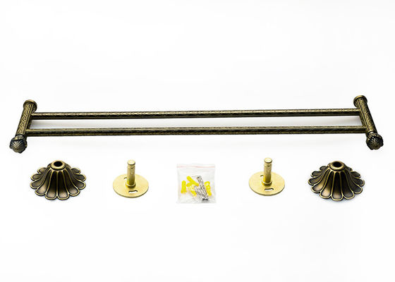Desain Modern 886g Ringan Double Towel Bar Antique Brass Kamar Mandi