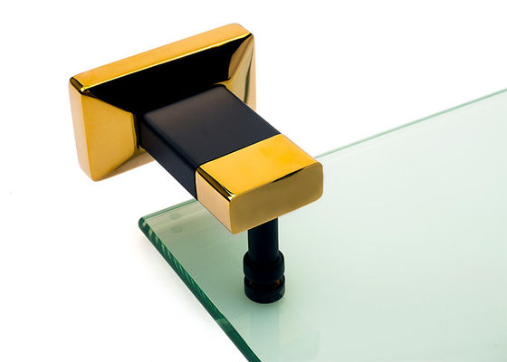 Emas Modern Glass Rak / Wall Mount Toothbrush Holder Aksesoris Kamar Mandi