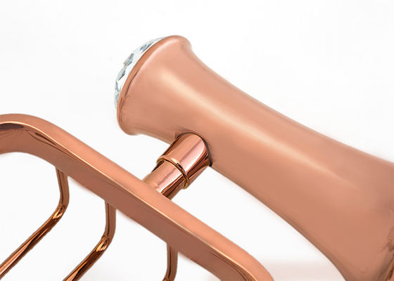 Plate Rose Gold Bathroom Accessory Sabun Piring Seng paduan dan Kristal