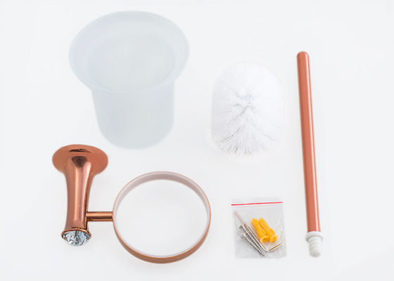 Alloy Seng dan Aksesoris Kamar Mandi Kristal Toilet Brush & Holder Desain Modern