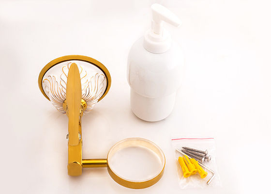 Kelas Desain Kamar Mandi Dispenser Sabun Holder Kuningan Dan Seng Alloy Material