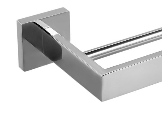 Penempatan Sekrup Tersembunyi Aksesoris Kamar Mandi Double Towel Bar Keandalan
