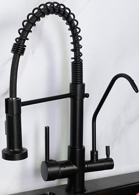 Faucet Dapur Pintar Tiga Cara 2.2 GPM 80 PSI Hitam Dan Nikel Warna