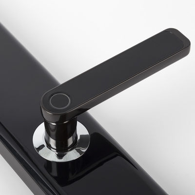 Hitam Smart Standar Eropa Mortise Door Lock APP Fungsi Wifi
