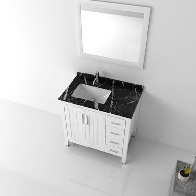 Putih Solid Kayu Kamar Mandi Lemari Vanity / lemari wastafel wastafel