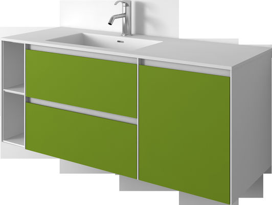 Set lemari kamar mandi yang dipasang di dinding dari batu marmer buatan / lemari kamar mandi berdiri di lantai