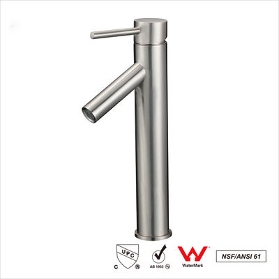 Keramik Cartridge Single Handle Sink Faucets / Polished Brass Bathroom Faucet