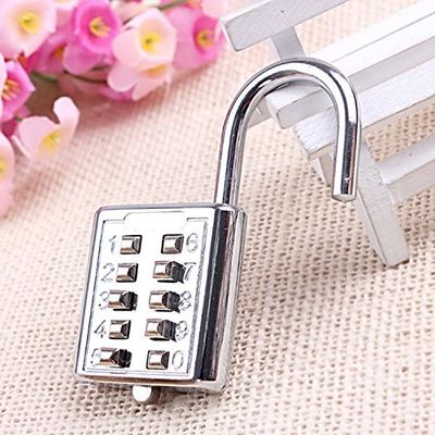 Mini Pencet tombol kode reset kombinasi gembok 10 Pin olahraga loker
