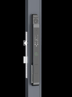 Black Smart Door Knob Vein Palm / Pengakuan wajah / Video Cat Eye IP65