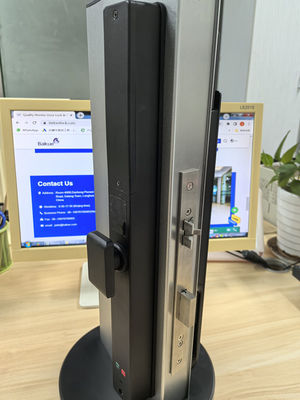 Black Smart Door Knob Vein Palm / Pengakuan wajah / Video Cat Eye IP65