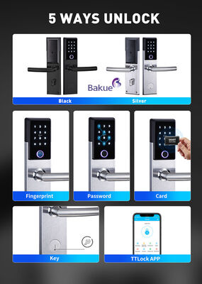 120Min Fireproof Fringerprint Door Lock Kompatibel Pintu Masuk Pintu Apartemen Pintu Hotel Pintu Kantor Pintu Akses Solusi Smart APP Kode WiFI