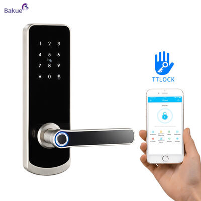 Fireproof 60min Fits Ketebalan Pintu 38 sampai 50mm 60min Fireproof Smart Door Lock dengan WiFi eKey APP Remote Control Access Management Device